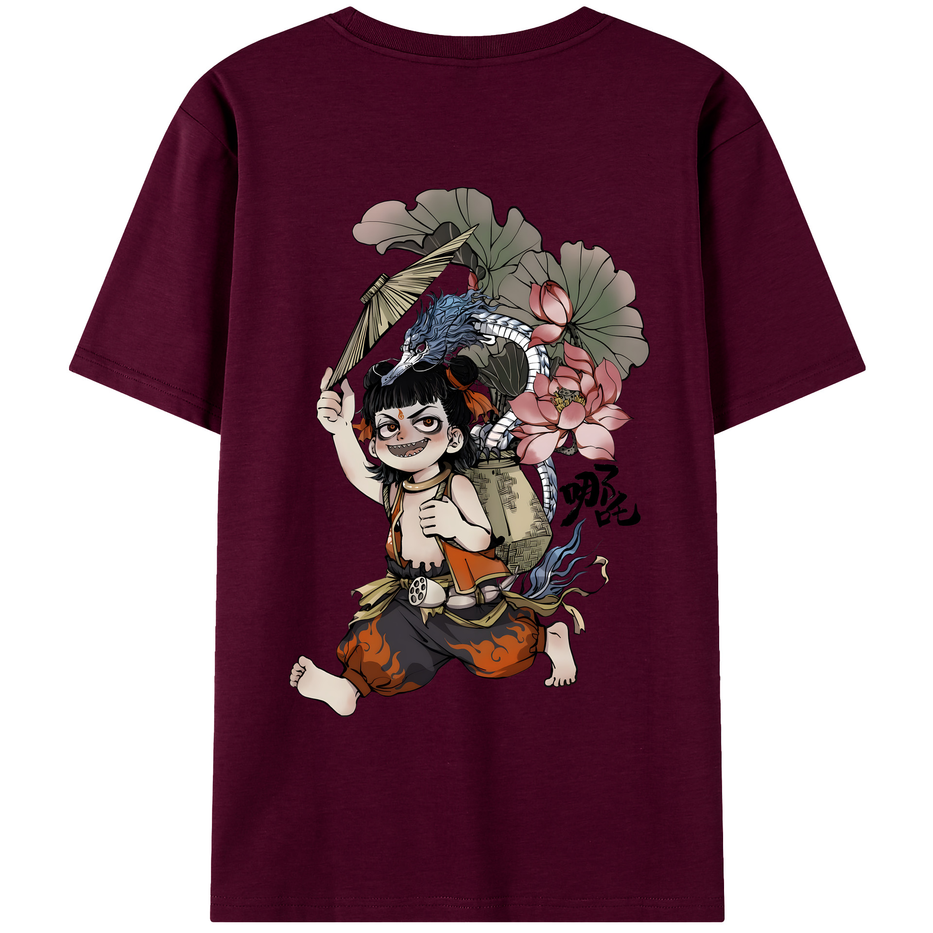 （画像用） Ne Zha 2 ナタ 魔童の大暴れ レディース半袖Tシャツ(バックプリント)